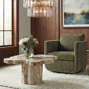 Uttermost Anzalone Bleached Tamarind Solid Wood Coffee Table Organic Sculptural Form
