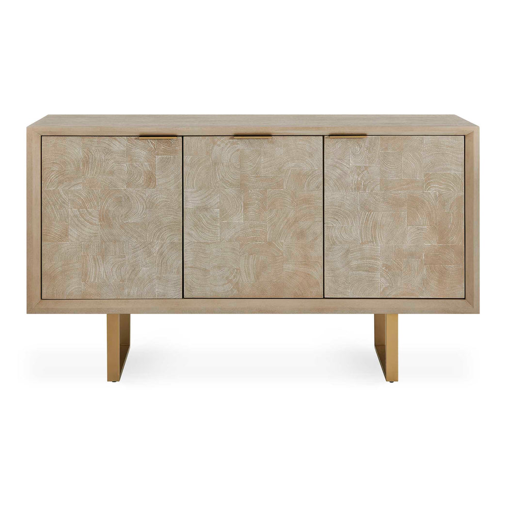 Uttermost Uttermost Maeva Acacia Wood Sideboard with Antique Gold Hardware and Storage 50367