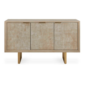 Uttermost Uttermost Maeva Acacia Wood Sideboard with Antique Gold Hardware and Storage 50367