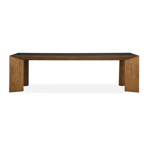 Uttermost Uttermost Kelvin Concrete Top Dining Table with Sculptural Teak Pedestal Base 50374