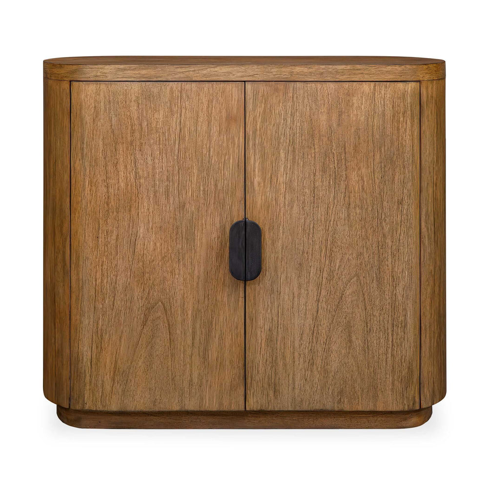 Uttermost Uttermost Newell Mindi Wood Accent Cabinet with Curved Silhouette and Bronze Pull 50377