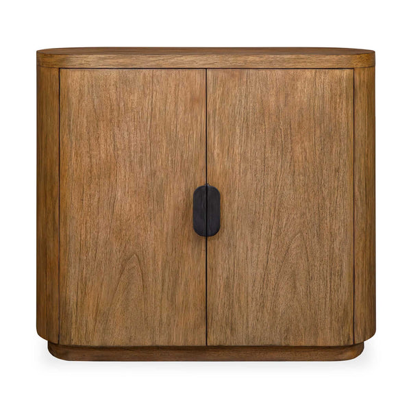 Uttermost Uttermost Newell Mindi Wood Accent Cabinet with Curved Silhouette and Bronze Pull 50377