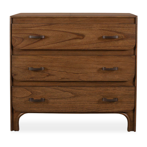 Uttermost Uttermost Mckagan Solid Mindi Wood Three Drawer Chest with Black Metal Pulls 50378