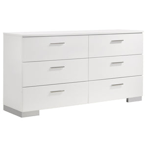 English Elm Fillmore White 4-Piece Eastern King Bedroom Set - Modern Design With Upholstered Headboard & Storage B062S01373