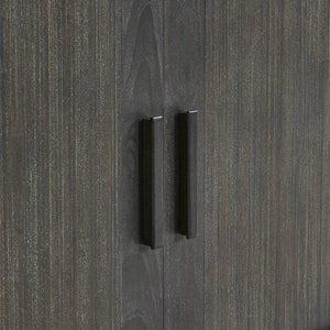 Uttermost Drury Acacia Wood Sliding Door Cabinet with Ceruse Finish for Living Rooms