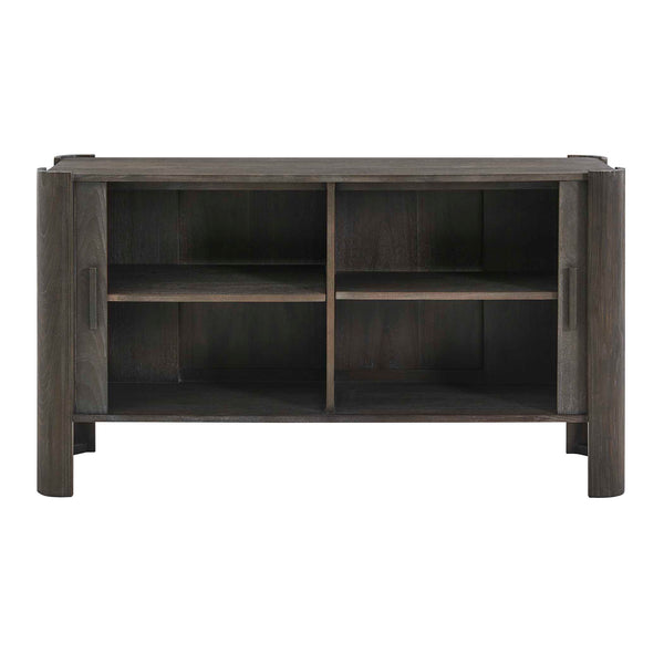 Uttermost Drury Acacia Wood Sliding Door Cabinet with Ceruse Finish for Living Rooms