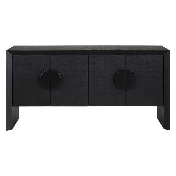 Uttermost Uttermost Williams Grasscloth Four Door Storage Cabinet with Iron Pulls for Living Rooms 50380