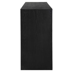 Uttermost Williams Grasscloth Four Door Storage Cabinet with Iron Pulls for Living Rooms