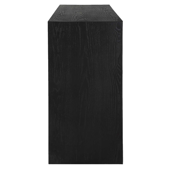 Uttermost Williams Grasscloth Four Door Storage Cabinet with Iron Pulls for Living Rooms