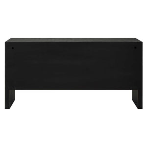 Uttermost Williams Grasscloth Four Door Storage Cabinet with Iron Pulls for Living Rooms