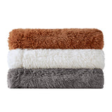 Madison Park Haven Glam/Luxury Faux Fur Throw 50x60" MP50-8240 Ivory