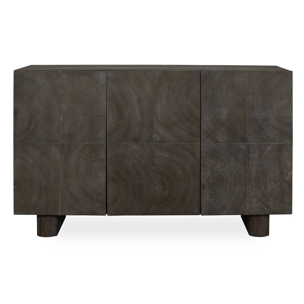 Uttermost Uttermost Phineas Walnut Oak Accent Cabinet with Circular Wood Ring Veneer Pattern 50381