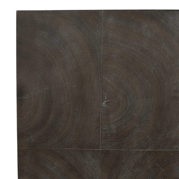 Uttermost Phineas Walnut Oak Accent Cabinet with Circular Wood Ring Veneer Pattern
