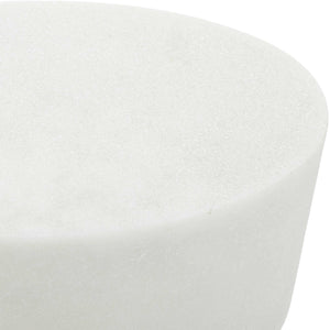 Uttermost Stevie Stone Composite Sculptural Side Table for Modern Indoor Outdoor Spaces