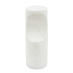 Uttermost Stevie Stone Composite Sculptural Side Table for Modern Indoor Outdoor Spaces