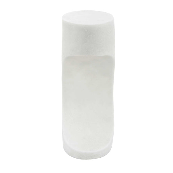 Uttermost Stevie Stone Composite Sculptural Side Table for Modern Indoor Outdoor Spaces