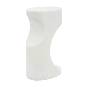 Uttermost Stevie Stone Composite Sculptural Side Table for Modern Indoor Outdoor Spaces