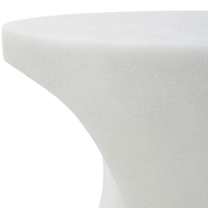 Uttermost Stevie Stone Composite Sculptural Side Table for Modern Indoor Outdoor Spaces