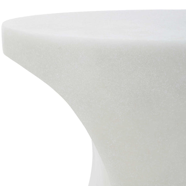 Uttermost Stevie Stone Composite Sculptural Side Table for Modern Indoor Outdoor Spaces