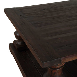 Uttermost Stratford Salvaged Fir Wood Coffee Table with Hand-turned Baluster Detail