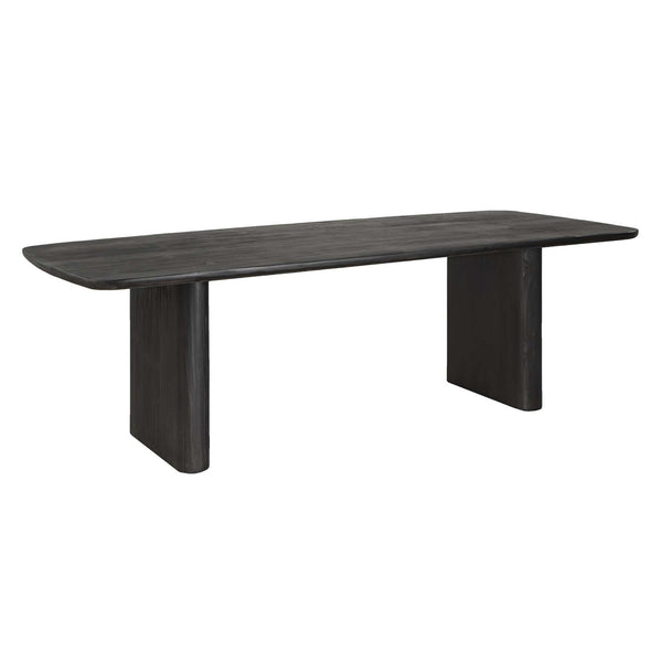 Uttermost Kirin Reclaimed Fir Wood Pedestal Dining Table with Black Finish
