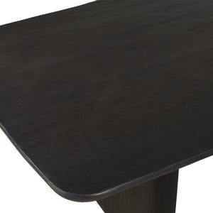 Uttermost Kirin Reclaimed Fir Wood Pedestal Dining Table with Black Finish