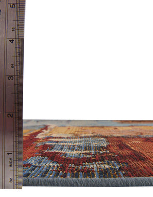 Unique Loom Outdoor Modern Baja Machine Made Geometric Rug Multi, Beige/Blue/Brown/Cream/Gold/Green/Red/Olive/Navy Blue 5' 4" x 6' 1"