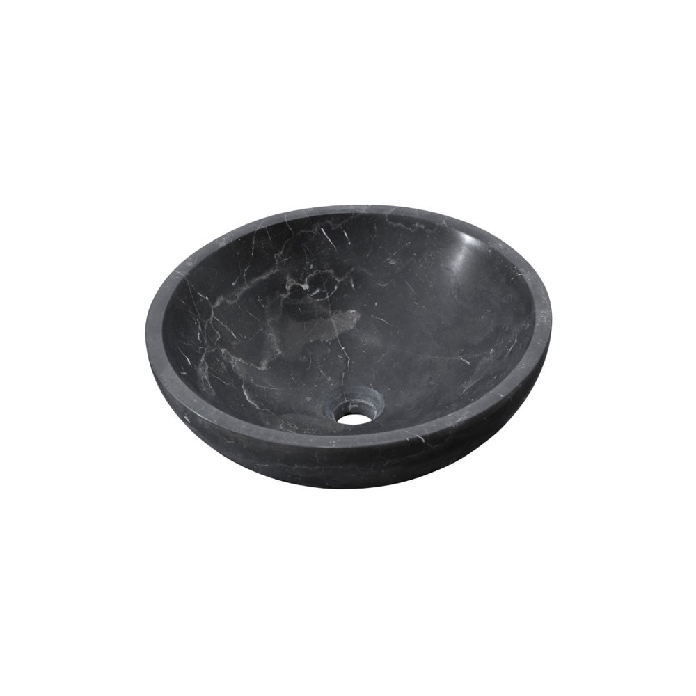 English Elm Luxury Solid Natural Marble Vessel Sink Round Matte Stone Basin Above Counter Vanity W1696P408023
