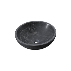 English Elm Luxury Solid Natural Marble Vessel Sink Round Matte Stone Basin Above Counter Vanity W1696P408023