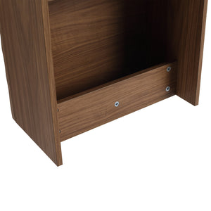 English Elm 18.5" Compact Wall-Mounted Bathroom Vanity With Stylish Resin Sink & Soft-Close Door, Walnut Finish W1972P362137