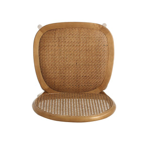 English Elm Christopher Knight Home® - DINING Chairs with Birch Wood Frame and Rattan Backrest, Foam Seat, Vintage Curved Design, Set of 2 Light Brown N779P192530L