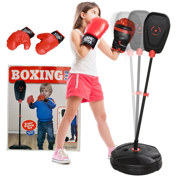 English Elm Qaba Kids Boxing Set - Adjustable Punching Bag With Gloves For Ages 5-10, Safe Indoor Fitness Toy W2225P249764-GIGA