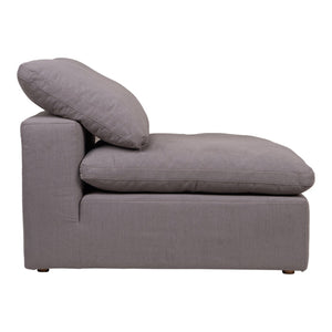 English Elm Clay Slipper Chair Modular Living Room Accent with Feather Blend Cushion Fabric B2769P504415