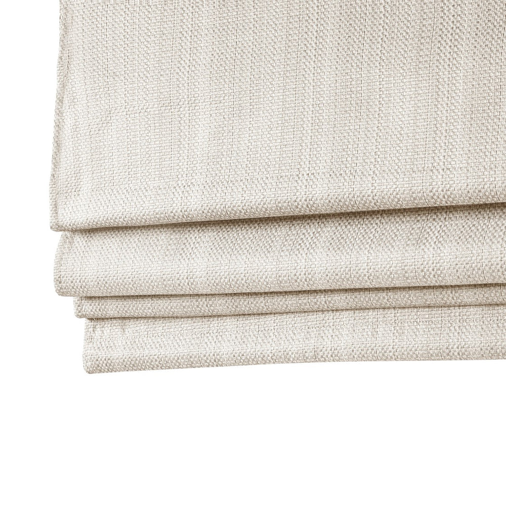 English Elm Basketweave Ivory Room Darkening Cordless Roman Shade with Thermal Foam Backing, OEKO-TEX Certified B035129710
