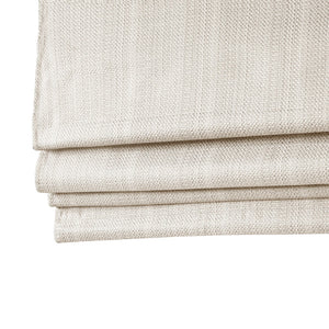 English Elm Basketweave Ivory Room Darkening Cordless Roman Shade with Thermal Foam Backing, OEKO-TEX Certified B035129710