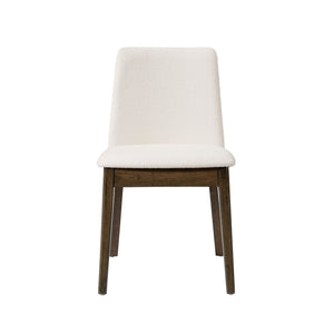 English Elm Christopher Knight Home® - Upholstered Modern Armless Dining Chair Set of 2 with Ergonomic Curved Back & Solid Wood Frame Durable Fabric Beige,Walnut N771P330590M