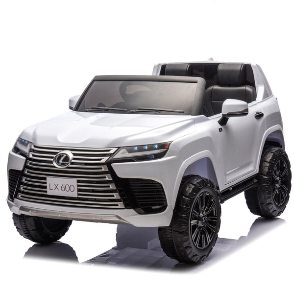 English Elm Licensed Lexus Lx600 24v Two Seater Kids Ride on Suv with Remote and Suspension White W1578P339060