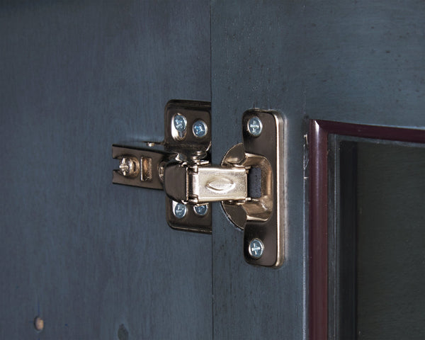 English Elm 66 Corduroy Blue Fireplace TV Stand for TVs up to 80" — Rustic Coastal 66" Console w/ Electric Fireplace, Remote, Storage and Cable Management B108P193071