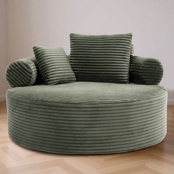 English Elm Round Cloud Sectional Sofa Bed with Memory Foam Fill for Small Space Living W3224P444270