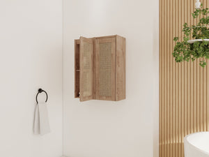 English Elm 24" Bathroom Side Cabinet - Wall-Mounted, Soft-Close Doors, Modern Design & Durable Storage Solution W999S00338