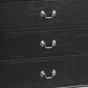 English Elm Charming Black Traditional Storage Chest with Spacious Interior, Durable Particle Board, 48"H x 33"W x18"D B078108213