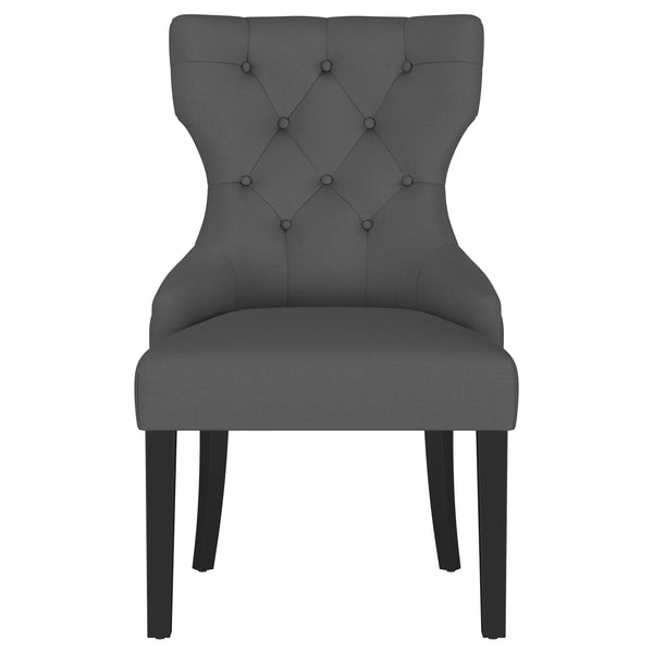 English Elm Gillian Modern Wingback Dining Side Chair with Curved Barrel Back, Tufted Upholstery & Nailhead Trim B062P299884