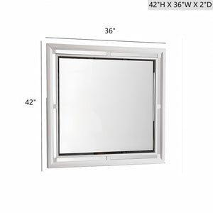 English Elm Alana Champagne G6800-M Mirror — Silver Champagne Finish, Low-Distortion Glass, Dresser-Mount Ready B078118424