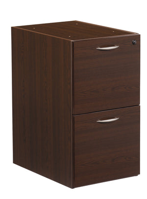 OSP Home Furnishings Napa File Pedestal with Two Deep Drawers for Letter and Legal Document Storage Espresso NAP-74-ESP