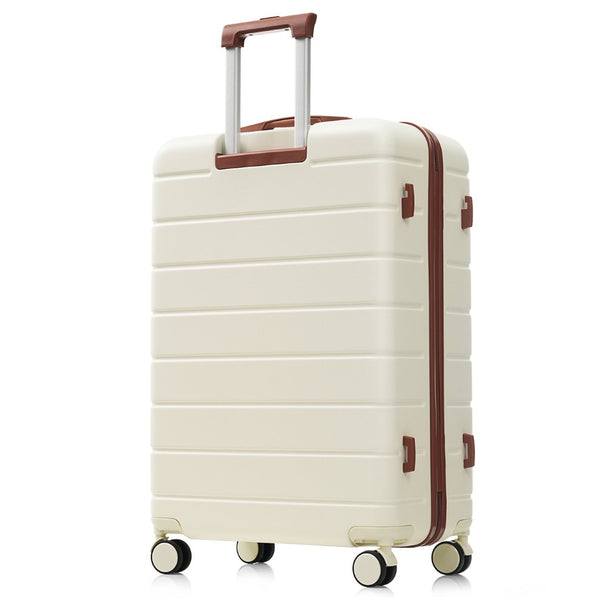 English Elm Premium Abs Hardshell 3 Piece Suitcase Set with Tsa Locks and Spinner Wheels Ivory N726P296022O