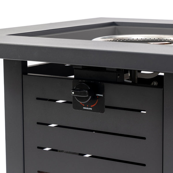 English Elm 28" Propane Fire Pit Table - 50000 Btu Steel Outdoor Heater For Patio, Deck, Garden, And Backyard W853P293853