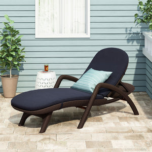 English Elm Christopher Knight Home® - Mikael Chaise Lounge With Cushion – Elegant Dark Brown Design For Ultimate Indoor & Outdoor Comfort 70798.00DNVY