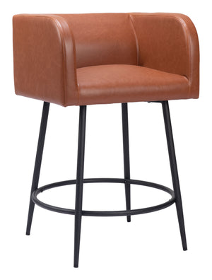 Horbat Counter Stool - Set of 2 Brown 109946 Zuo Modern