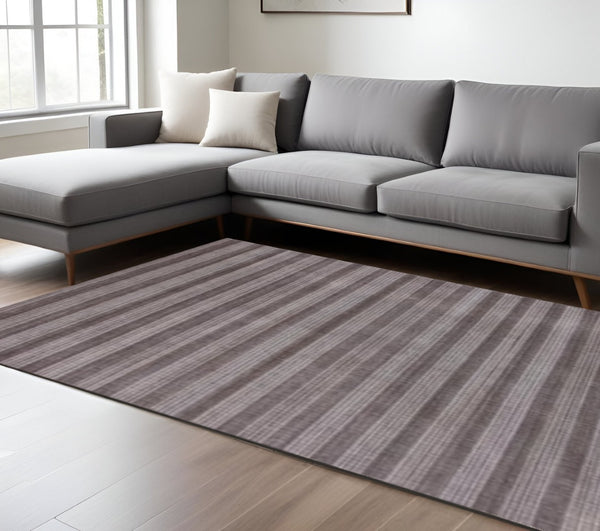 HomeRoots 9' Hand-Loomed Rust and White Area Rug – Artisan Crafted, Soft Viscose for Modern Elegance in Any Room 5' X 8' 505509