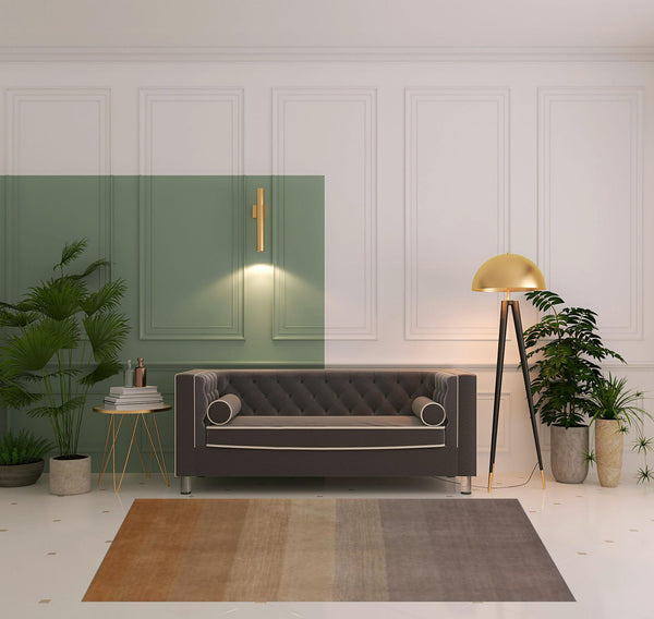 Homeroots 5' X 8' Gold And Rust Ombre Hand Loomed Area Rug  Viscose 505510